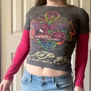 Vintage Ed Hardy baby tee